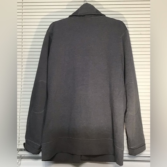 Bellissimo Shawl Collar Button Cardigan Shacket Reinforced Elbows/60% cotton - Picture 4 of 6